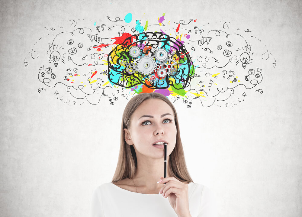 woman with puzzle mind